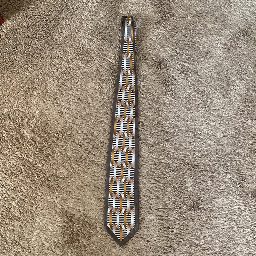 FINAL PRICE $10 VTG 90’s DI MOSSIO Men's Tie 100% Silk Hand Made - Picture 2 of 14